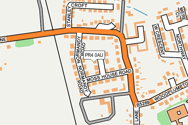 PR4 0AU map - OS OpenMap – Local (Ordnance Survey)
