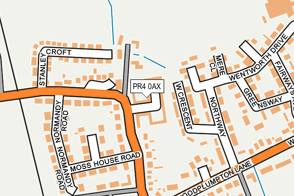 PR4 0AX map - OS OpenMap – Local (Ordnance Survey)