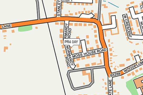 PR4 0AY map - OS OpenMap – Local (Ordnance Survey)