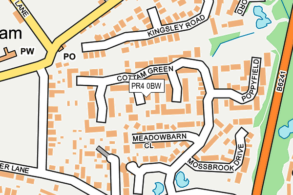 PR4 0BW map - OS OpenMap – Local (Ordnance Survey)