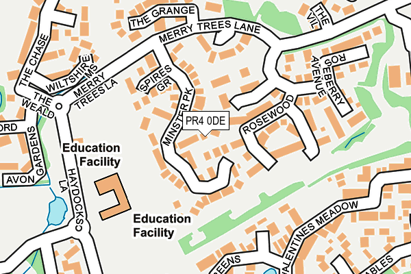 PR4 0DE map - OS OpenMap – Local (Ordnance Survey)