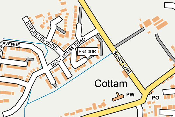 PR4 0DR map - OS OpenMap – Local (Ordnance Survey)