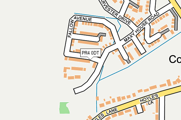 PR4 0DT map - OS OpenMap – Local (Ordnance Survey)