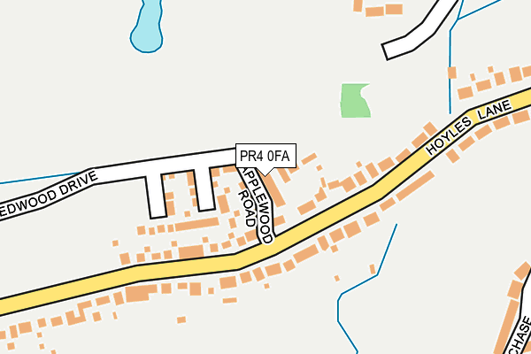 PR4 0FA map - OS OpenMap – Local (Ordnance Survey)