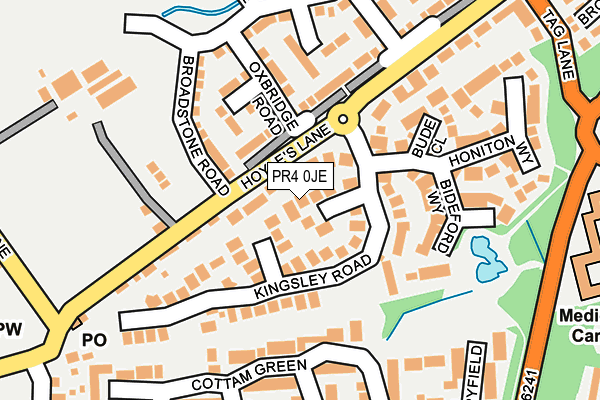 PR4 0JE map - OS OpenMap – Local (Ordnance Survey)