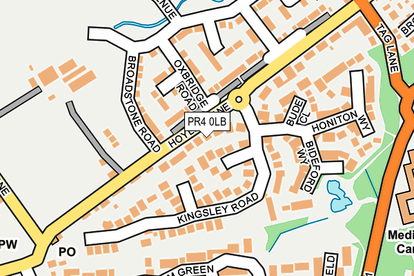 PR4 0LB map - OS OpenMap – Local (Ordnance Survey)