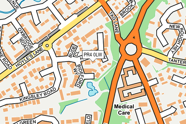 PR4 0LW map - OS OpenMap – Local (Ordnance Survey)