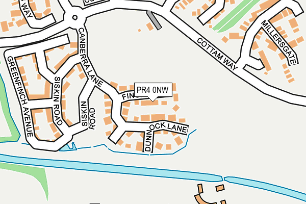 PR4 0NW map - OS OpenMap – Local (Ordnance Survey)