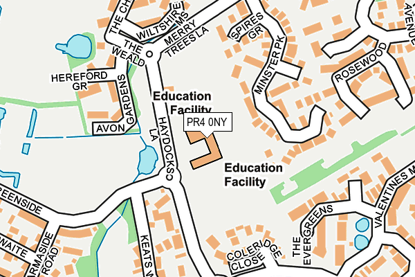 PR4 0NY map - OS OpenMap – Local (Ordnance Survey)