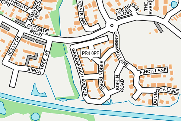 PR4 0PF map - OS OpenMap – Local (Ordnance Survey)