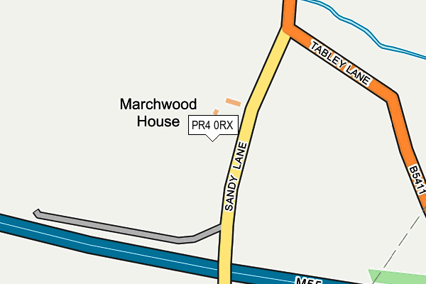 PR4 0RX map - OS OpenMap – Local (Ordnance Survey)