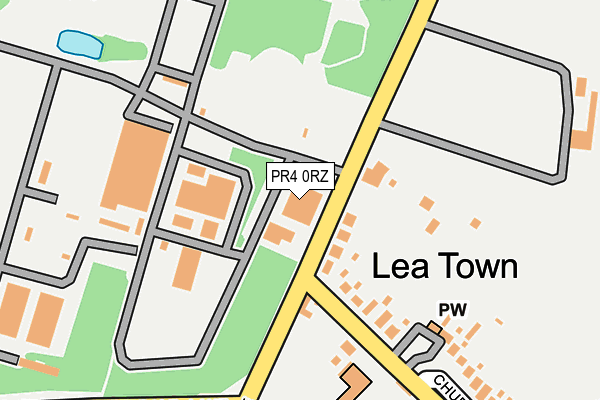 PR4 0RZ map - OS OpenMap – Local (Ordnance Survey)