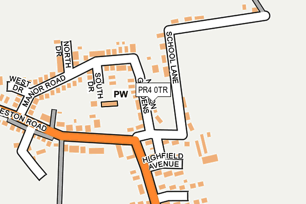 PR4 0TR map - OS OpenMap – Local (Ordnance Survey)
