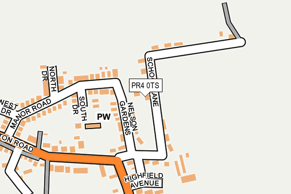 PR4 0TS map - OS OpenMap – Local (Ordnance Survey)