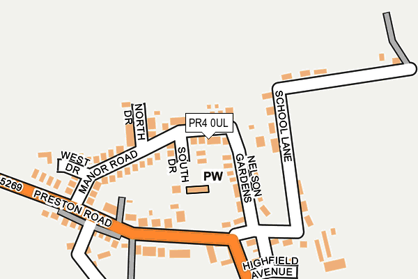 PR4 0UL map - OS OpenMap – Local (Ordnance Survey)