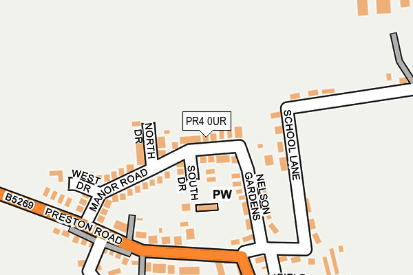 PR4 0UR map - OS OpenMap – Local (Ordnance Survey)