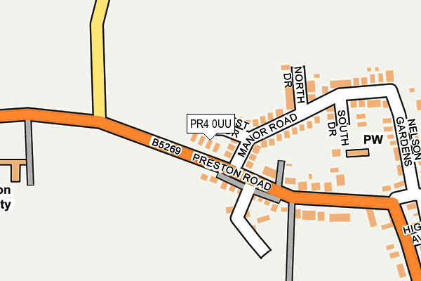 PR4 0UU map - OS OpenMap – Local (Ordnance Survey)