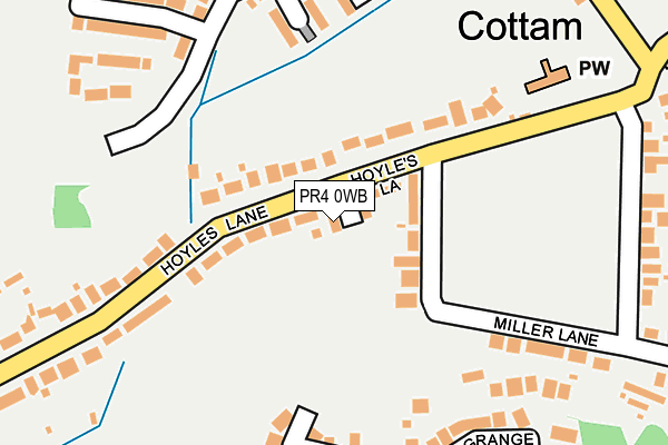 PR4 0WB map - OS OpenMap – Local (Ordnance Survey)