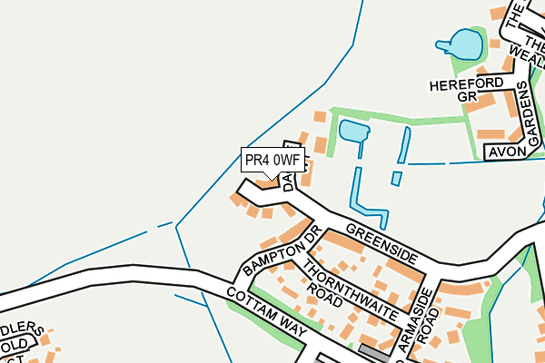 PR4 0WF map - OS OpenMap – Local (Ordnance Survey)