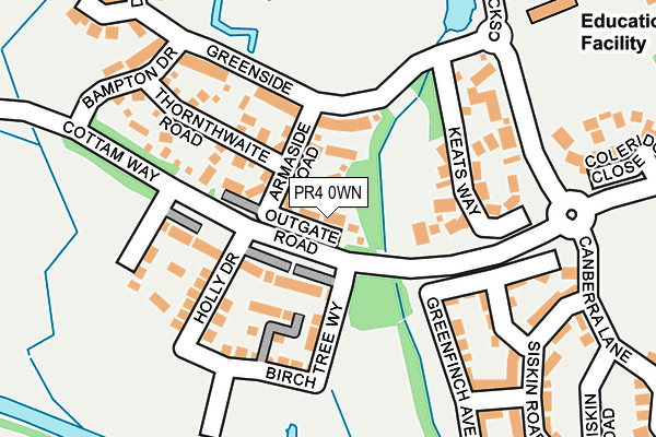 PR4 0WN map - OS OpenMap – Local (Ordnance Survey)