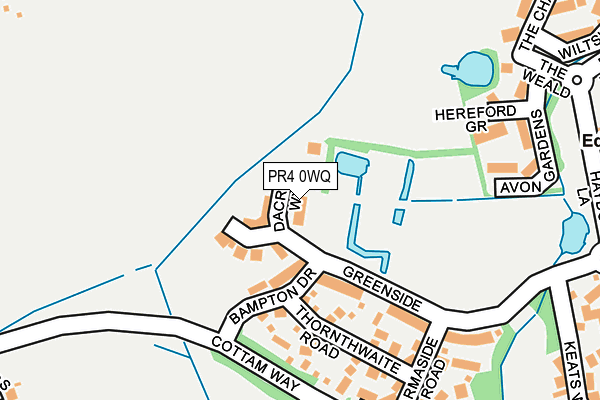 PR4 0WQ map - OS OpenMap – Local (Ordnance Survey)