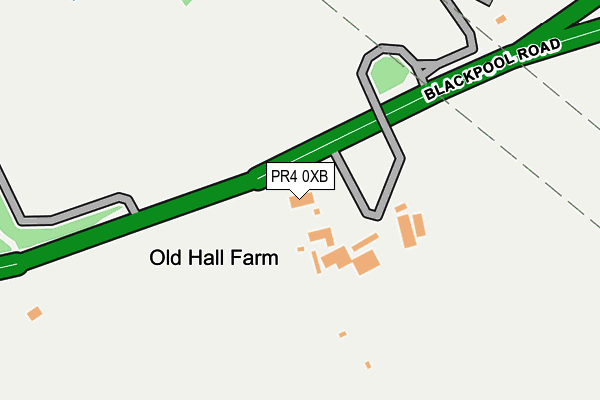 PR4 0XB map - OS OpenMap – Local (Ordnance Survey)