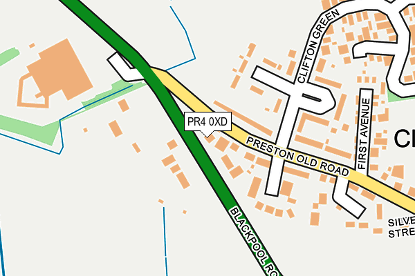 PR4 0XD map - OS OpenMap – Local (Ordnance Survey)