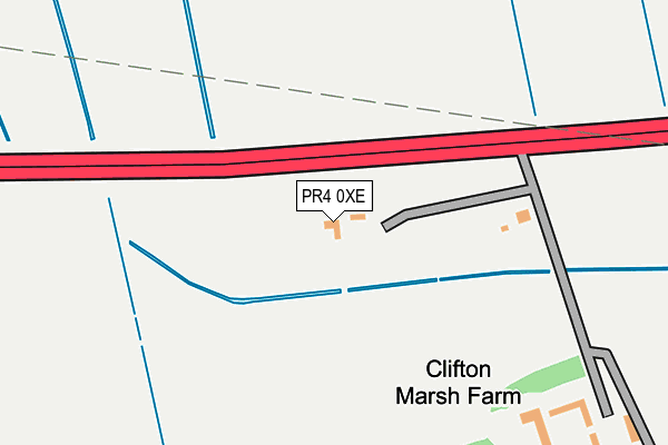 PR4 0XE map - OS OpenMap – Local (Ordnance Survey)