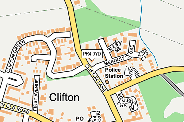 PR4 0YD map - OS OpenMap – Local (Ordnance Survey)