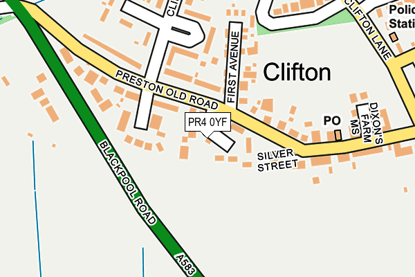 PR4 0YF map - OS OpenMap – Local (Ordnance Survey)