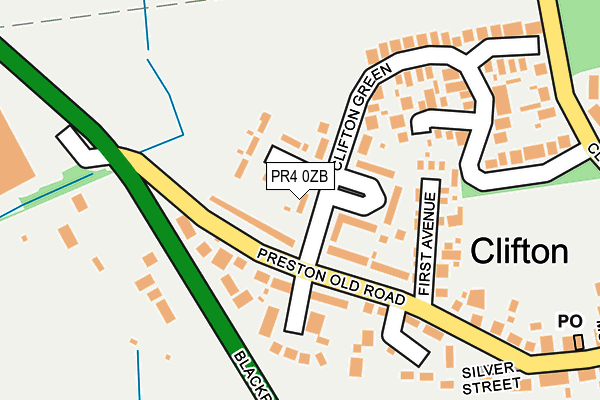 PR4 0ZB map - OS OpenMap – Local (Ordnance Survey)