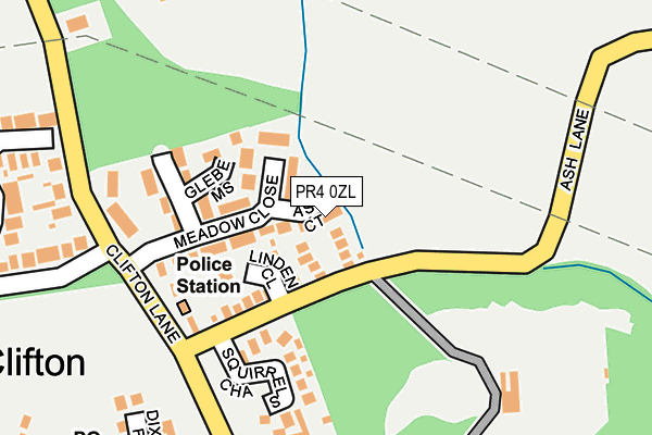 PR4 0ZL map - OS OpenMap – Local (Ordnance Survey)