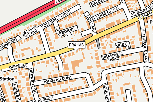 PR4 1AB map - OS OpenMap – Local (Ordnance Survey)