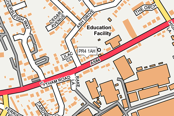 Map of J.TOWNSEND & SONS(WARTON)LIMITED at local scale
