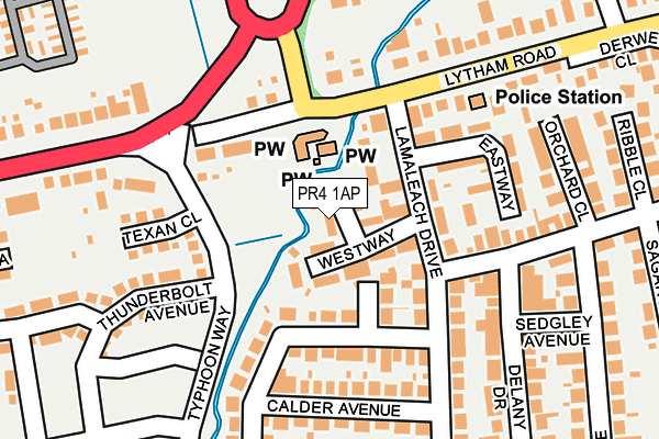PR4 1AP map - OS OpenMap – Local (Ordnance Survey)