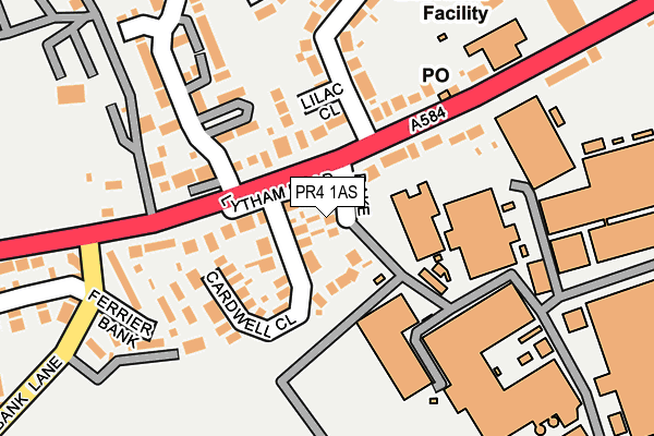 PR4 1AS map - OS OpenMap – Local (Ordnance Survey)