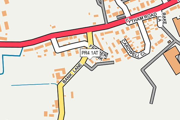 PR4 1AT map - OS OpenMap – Local (Ordnance Survey)