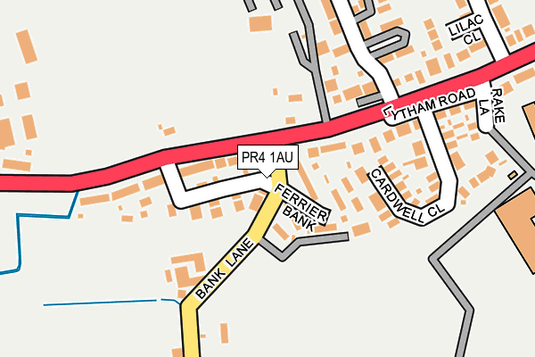 PR4 1AU map - OS OpenMap – Local (Ordnance Survey)