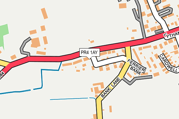 PR4 1AY map - OS OpenMap – Local (Ordnance Survey)