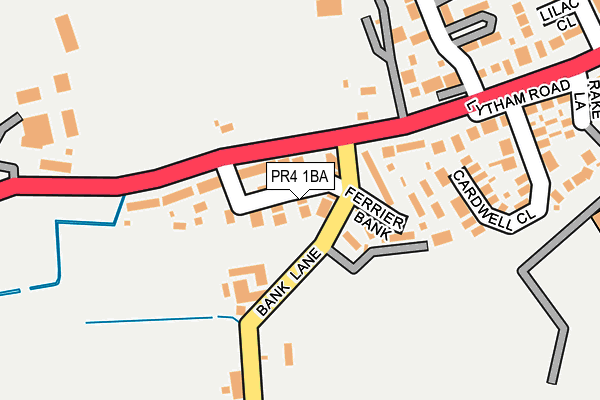 PR4 1BA map - OS OpenMap – Local (Ordnance Survey)