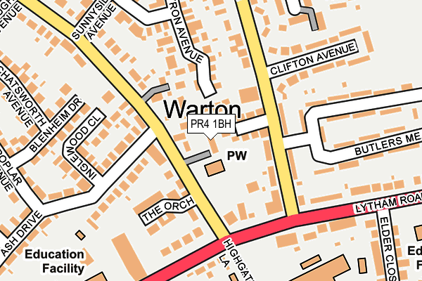 PR4 1BH map - OS OpenMap – Local (Ordnance Survey)