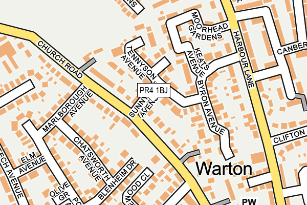 PR4 1BJ map - OS OpenMap – Local (Ordnance Survey)