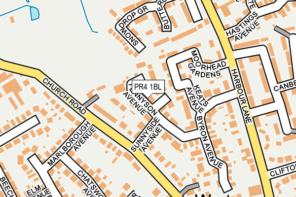 PR4 1BL map - OS OpenMap – Local (Ordnance Survey)