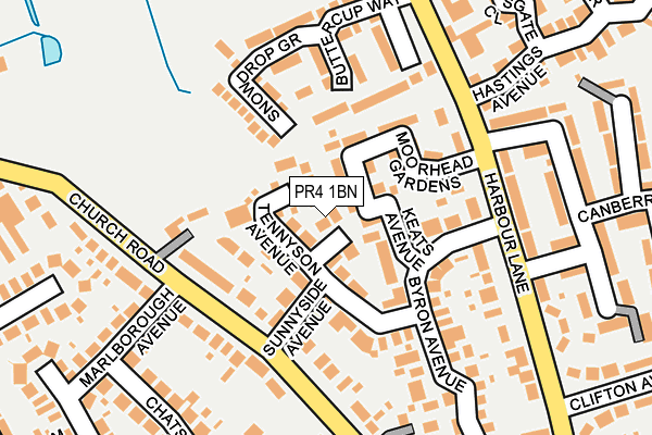 PR4 1BN map - OS OpenMap – Local (Ordnance Survey)