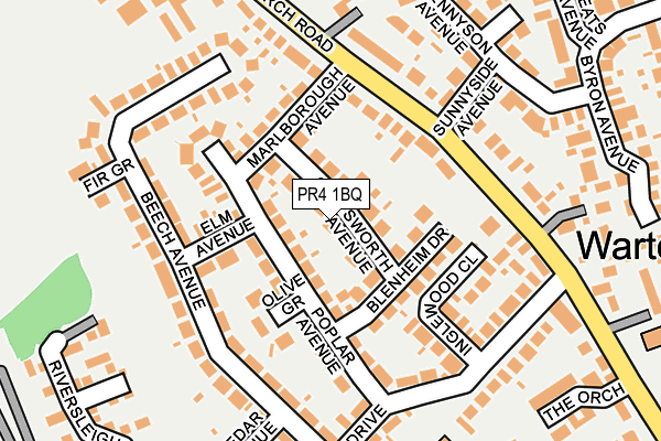 PR4 1BQ map - OS OpenMap – Local (Ordnance Survey)
