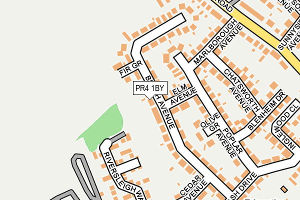 PR4 1BY map - OS OpenMap – Local (Ordnance Survey)