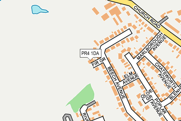 PR4 1DA map - OS OpenMap – Local (Ordnance Survey)