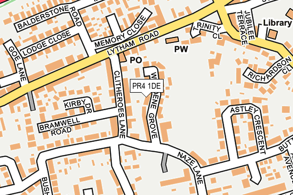 PR4 1DE map - OS OpenMap – Local (Ordnance Survey)