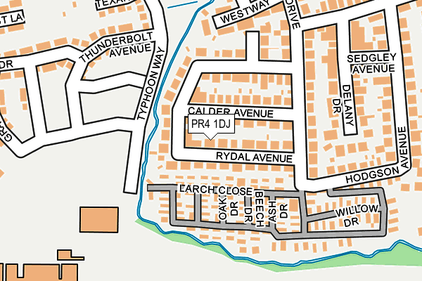 PR4 1DJ map - OS OpenMap – Local (Ordnance Survey)