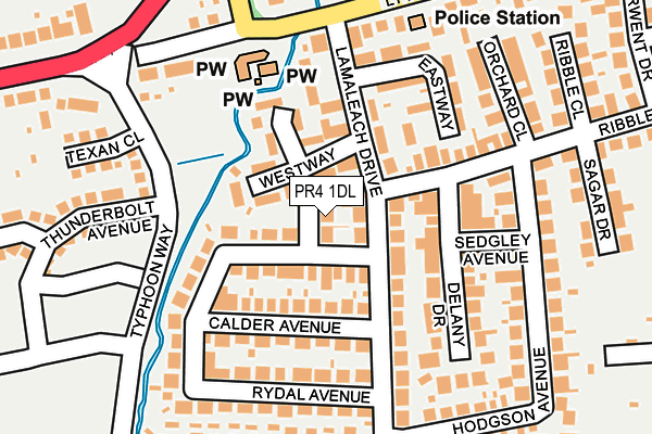 PR4 1DL map - OS OpenMap – Local (Ordnance Survey)